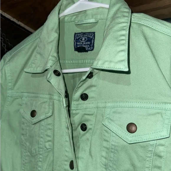 Lucky Brand Woman's Denim Jacket Size Medium Green - Picture 3 of 5